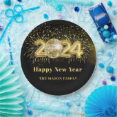 Gold Disco Ball Silvester Party Pappteller (Party)