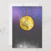 Gold Disco Geburtstagsparty Einladung (Rückseite)