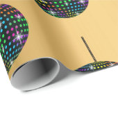 GOLD Discoball BIRTHDAY WEDING WRAP Geschenkpapier (Rolleneckpunkt)