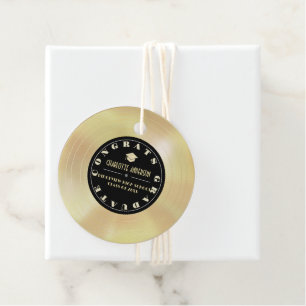 Gold Disk/Vinyl Record-Abschluss Geschenkanhänger