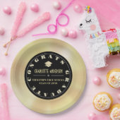 Gold Disk/Vinyl Record-Abschluss Pappteller (Party)