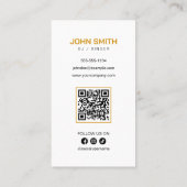 Gold DJ Signer Disk Jockey Music Producer Vinyl Visitenkarte (Rückseite)