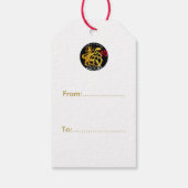 Gold Dog Papercut Chinesisch Neues Jahr 2018 K Ges Geschenkanhänger (Rückseite)