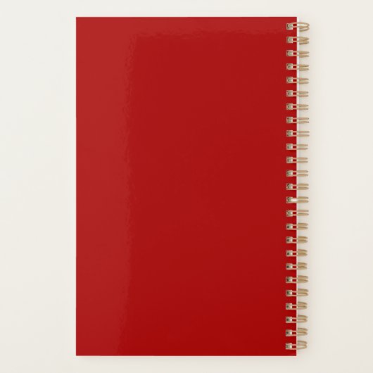 Gold Dog Papercut Chinesischer Neujahrsplaner Planer (Rückseite)