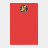 Gold Dog Papercut Chinesisches Neujahr 2018 Notepa Post-it Klebezettel (Vorderseite)