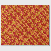 Gold Dog Papercut Chinesisches Neujahr 2018 - Umbr Geschenkpapier (Flach)