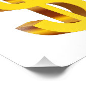 Gold-Dollar-Symbol Fotodruck (Ecke)