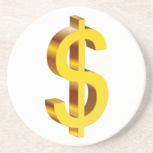 Gold-Dollar-Symbol Untersetzer