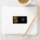 Gold-Dollar-Unterzeichnung Adressaufkleber (Insitu)