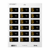 Gold-Dollar-Unterzeichnung Adressaufkleber (Vorne)