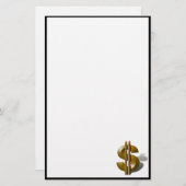 Gold-Dollar-Unterzeichnung Briefpapier (Vorne/Hinten)
