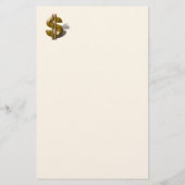 Gold-Dollar-Unterzeichnung Briefpapier (Rückseite)