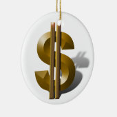 Gold-Dollar-Unterzeichnung Keramikornament (Rechts)