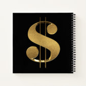 Gold-Dollar-Unterzeichnung Notizblock (Rückseite)