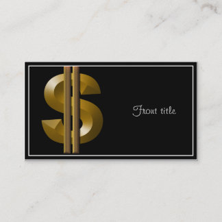 Gold-Dollar-Unterzeichnung Visitenkarte