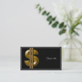 Gold-Dollar-Unterzeichnung Visitenkarte (Stehend Vorderseite)
