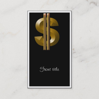 Gold-Dollar-Unterzeichnung Visitenkarte