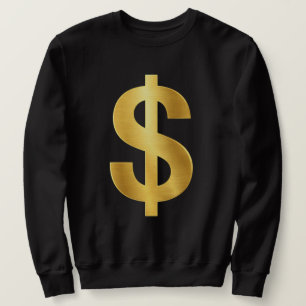 Gold Dollar Zeichen Symbol – Luxus Geld Minimalist Sweatshirt