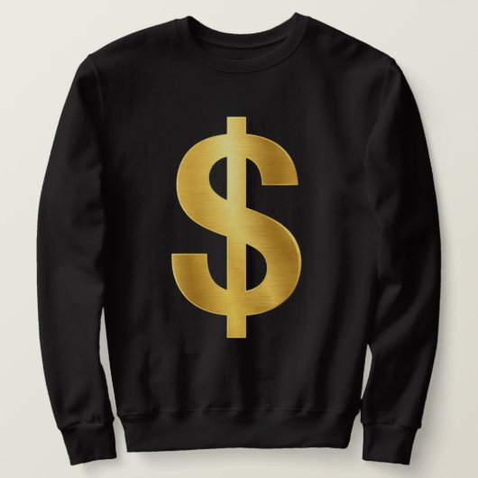 Gold Dollar Zeichen Symbol – Luxus Geld Minimalist Sweatshirt (Design vorne)