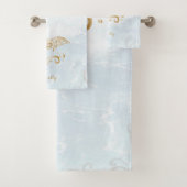Gold Dolphin Personalisiert Bath Handtuch Set (Insitu)