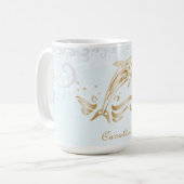 Gold Dolphin Personalisiert Coffee Tasse (Vorderseite Links)