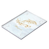 Gold Dolphin-Personalisiert-Notebook Notizblock (Linke Seite)