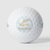 Gold Dolphin Personalisierte Golfplätze Golfball (Vorderseite)