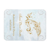 Gold Dolphin Save the Date Magnet (Horizontal)