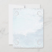 Gold Dolphin Wedding RSVP Card Karte (Rückseite)