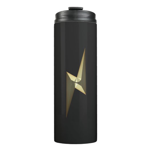 Gold Donner Blitzschwarz Thermosbecher (Vorderseite)