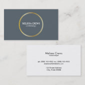 Gold Doppelring (grau) Visitenkarte (Vorne/Hinten)
