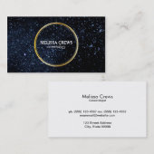 Gold Doppelring / Nachtflug Visitenkarte (Vorne/Hinten)