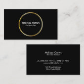 Gold Doppelring Visitenkarte (Vorne/Hinten)