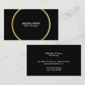 Gold Doppelring Visitenkarte (Vorne/Hinten)