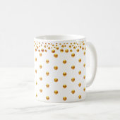 Gold Dot Confetti Kaffeetasse (VorderseiteRechts)