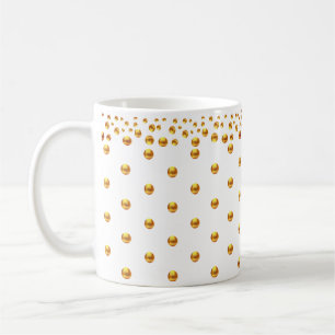 Gold Dot Confetti Kaffeetasse