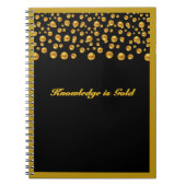 Gold Dot Confetti Notizblock (Vorderseite)