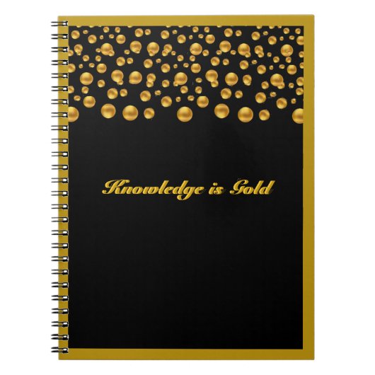 Gold Dot Confetti Notizblock (Vorderseite)