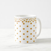 Gold Dot Konfetti Kaffeetasse (VorderseiteRechts)