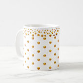 Gold Dot Konfetti Kaffeetasse (Vorderseite Links)