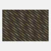 Gold Dot Patterns auf dramatischen Schwarz Geschenkpapier Set (Vorderseite 3)