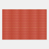 Gold Dot Patterns auf Holiday Red Geschenkpapier Set (Vorderseite 2)