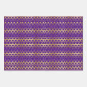 Gold Dot Patterns auf Royal Lila Geschenkpapier Set (Vorderseite 2)