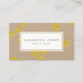 Gold Dots Classic Modern Make Up Artist Visitenkarte (Vorderseite)