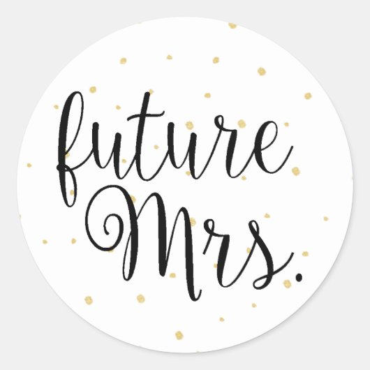 Gold Dots Fab Future Frau Sticker (Vorderseite)