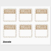 Gold Dots Hallo mein Name ist Stickers (Blatt)