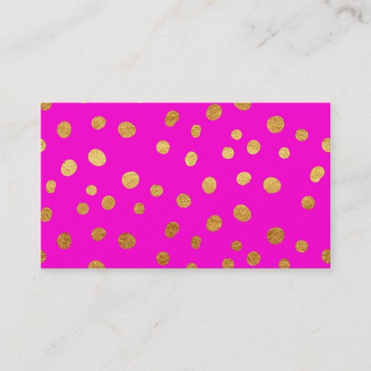 Gold Dots Imitate Fossilien Magenta Muster Visitenkarte (Vorderseite)