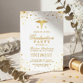 Gold Dots Medical Nursing School Graduation Party Einladung