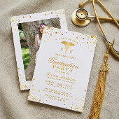 Gold Dots Medical Nursing School Graduation Party Einladung