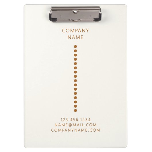 Gold Dots Minimalistisch einfach Beruflich Klemmbrett (Vorderseite)